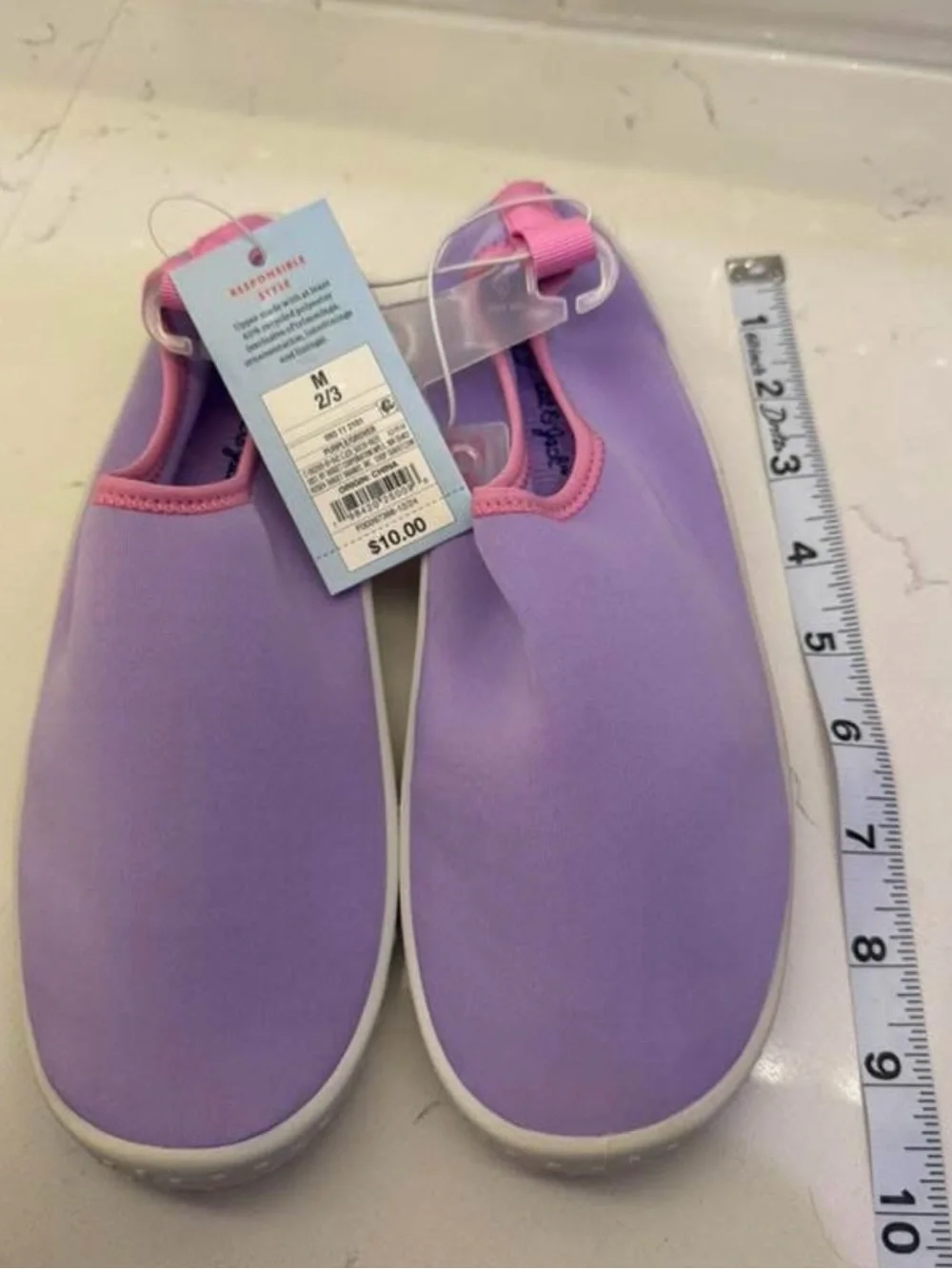 Cat & Jack Lavender Water Shoes with Pink Trim